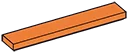 Tile 1 x 6 in Orange, Bright