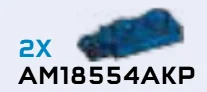 Hinge plate 1 x 2 with three fingers, locking in Blue, Rich Dark