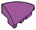 Wedge 2 x 3 tile, right in Magenta, Rich