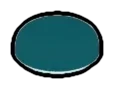 Tile Round 1 x 1 Dome, Low in Blue, French