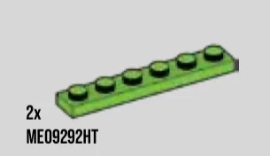 Plate 1 x 6 in Green, Soft Grass