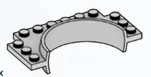 Plate 4 x 8 with center half for 6 x 6 Cylinder