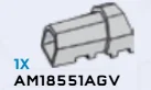 Engine component: intake turbine 3 x 1.67 x 5 right in Gray, Light (Metallic)