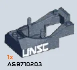 Cockpit 4 x 5 with control sticks and instrument panels, UNSC logo in Blue, Smoke (Flake)