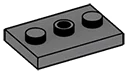 Plate 2 x 3 with 3 studs in Gray, Dark (Flake)