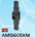 Connector 6L male:male in Gray, Dim (Metallic)