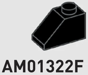 Slope brick 45 1 x 2 in Black