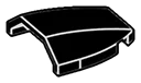 Slope Panel 2 x 2 in Black