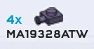 Plate Modified 1 x 1 with horizontal peg, flared end in Purple, Dark (Metallic)