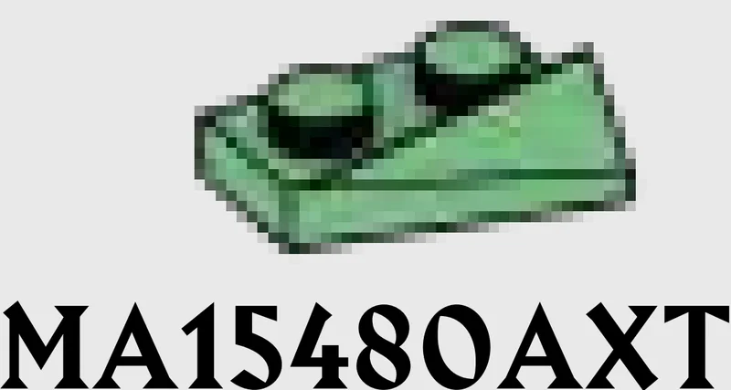 Slope plate 2 x 1, double-sloping, right in Green, Vertigris (Sand Green)
