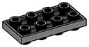 Plate 2 x 4 connector: male:male in Gray, Dark (Flake)