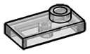 Plate Modified 1 x 2 with one stud, offset in Clear (Translucent)