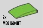 Slope 2 x 1/3 x 3 Curved in Green, Soft Grass