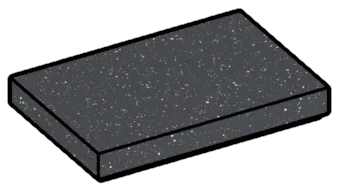 Tile 2 x 3 in Metal, Iron (Metallic)