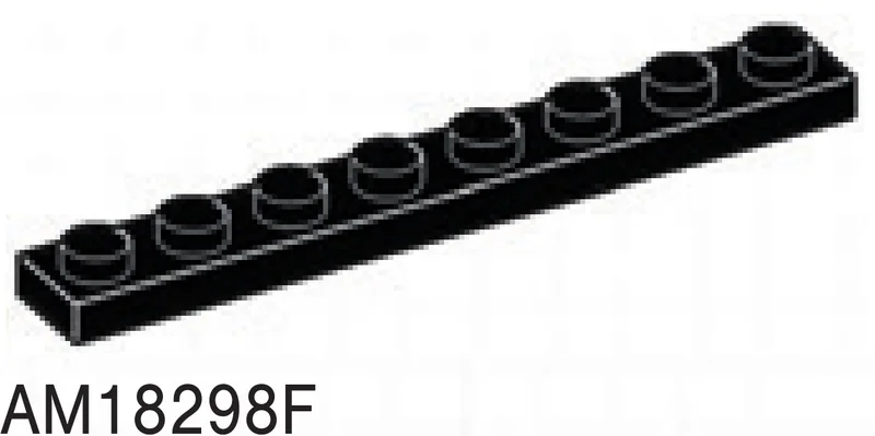 Plate 1 x 8 in Black
