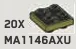 Plate Modified 2 x 2 connector: male:male in Green, Olive Drab (Infinite Green) (Metallic)