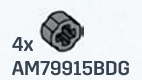 Gearing, bushing, small with axle hole in Gray, Dark (Flake)