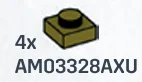Plate 1 x 1 - Type 03 in Green, Light Olive Drab (Metallic)