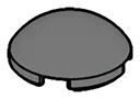 Tile 2 x 2 round dome in Gray, Dark (Flake)