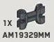 Connector: double clip double-sided in Gray, Dark (Metallic)