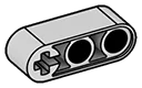 Connector: Liftarm Beam 3L w/ 2 Connector Pin Holes and 1 axle hole in Gray, Dull