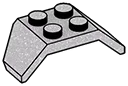 Plate 2 x 2 with tapered mudguards in Gray, Steel