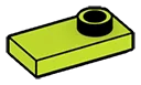 Plate Modified 1 x 2 with one stud, offset in Green, Spring