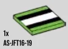 Tile 3 x 3 with black and white stripes in Green, Soft Grass