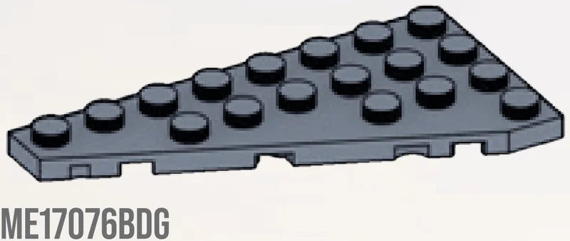 Wedge Plate 4 x 8, Right in Gray, Dark (Flake)