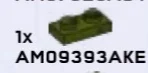 Plate 1 x 2 in Green, Pine (Camo)