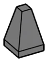 Brick 1 x 1 pyramid in Gray, Dark (Flake)