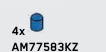 Connector: pin, small cap in Blue, Cobalt (Flake)