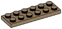 Plate 2 x 6 in Brown, Teak