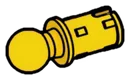 Tech: axle pin with friction and small ball joint in Yellow, Lemon