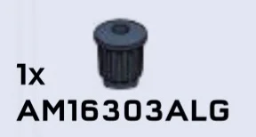 Cylinder 1 x 1 Knob fluted with small hole on top in Gray, Dark Smoke
