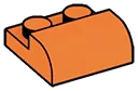 Slope Plate 2 x 1 x 2 Half-Curved Top in Orange, Bright