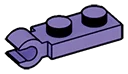 Plate 1 x 2 with horizontal clip