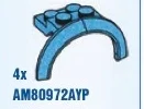 Plate 1 x 2 with arched fender