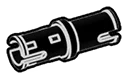 Tech: axle pin 2 studs long with half friction in Black