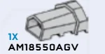 Engine component: intake turbine 3 x 1.67 x 5 left in Gray, Light (Metallic)