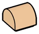 Slope 1 x 1 Curved Round Top in Brown, Light Tan