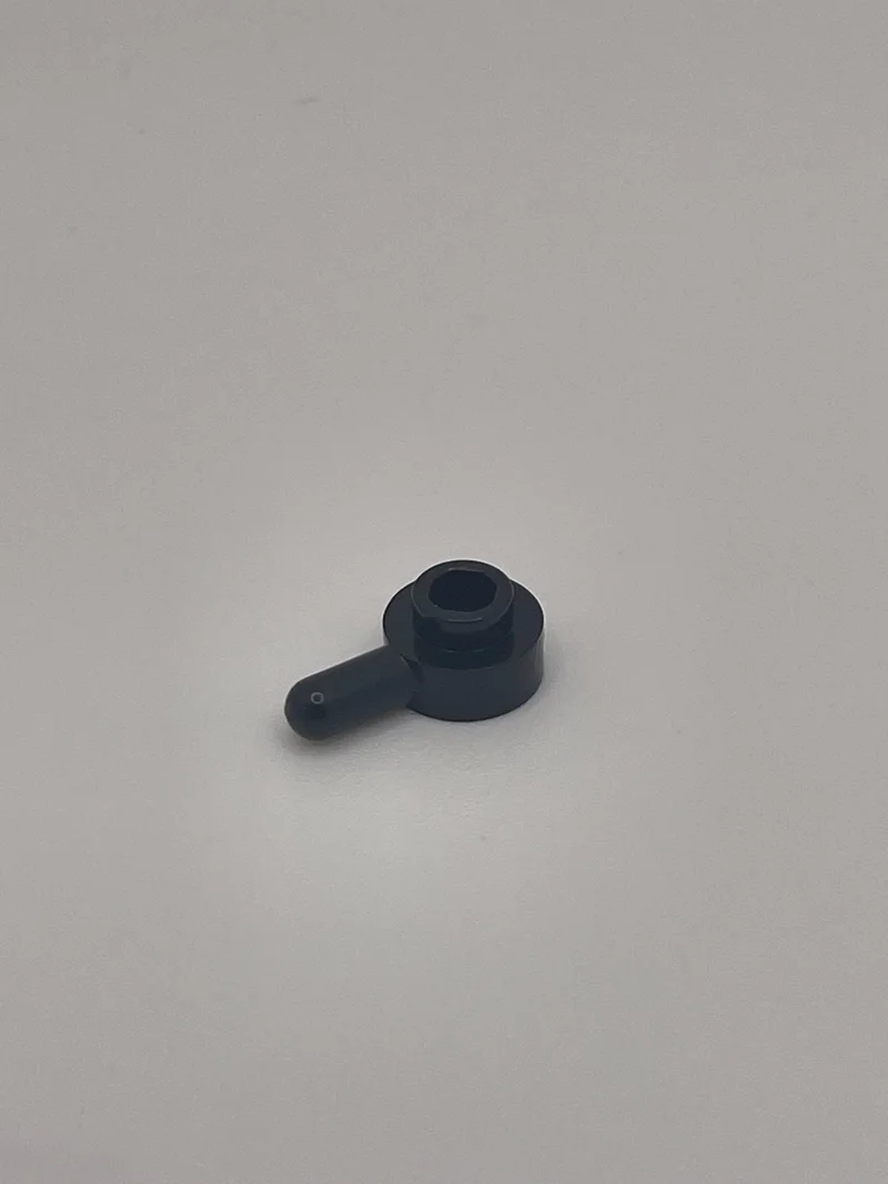 Plate 1 x 1 round with horizontal peg in Black