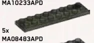 Plate 2 x 8 in Green, Jungle (Camo)