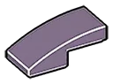 Slope 1 x 1 x 2 two-thirds height with curved slope in Purple, Dark