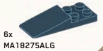 Slope Plate 2 x 1 x 5 in Gray, Dark Smoke