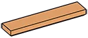 Tile 1 x 5 in Brown, Light Nougat