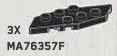 Wedge Plate 2 x 6 Irregular in Black