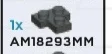 Plate Modified 2 x 2 T-shape in Gray, Dark (Metallic)
