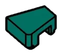 Tile 1 x 1 without corner, left