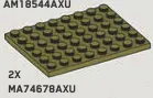 Plate 6 x 8 in Green, Olive Drab (Infinite Green) (Metallic)